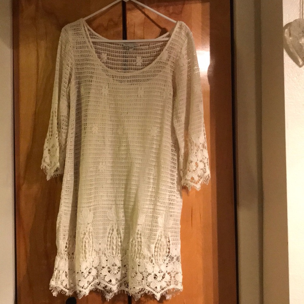 Off-white American Eagle Macrame-style Dress